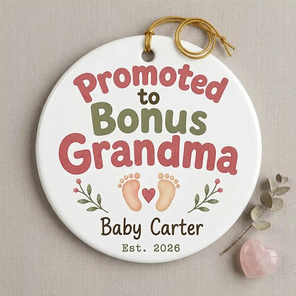Promoted to Bonus Grandma Personalized Grandma Christmas Ornament 2026 detail 2
