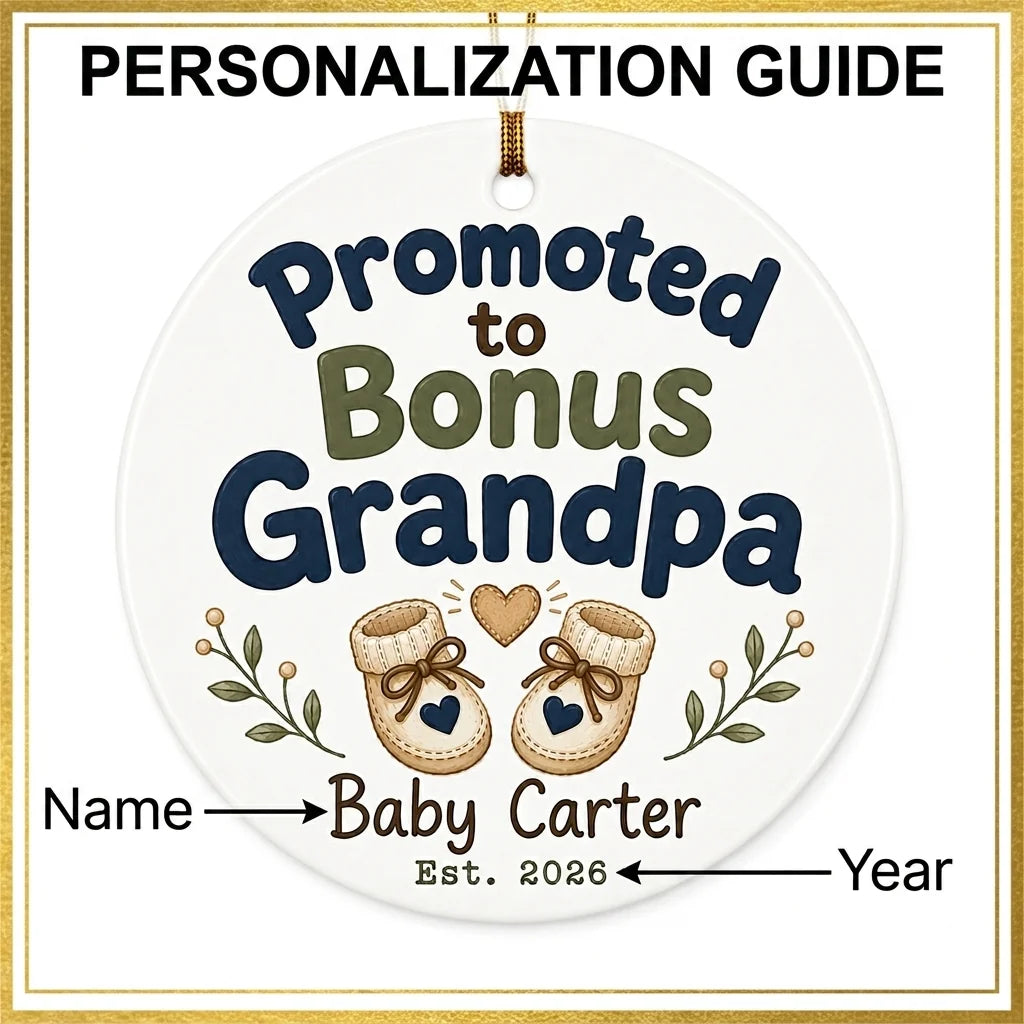 Promoted to Bonus Grandpa Personalized Grandpa Christmas Ornament 2026 guide