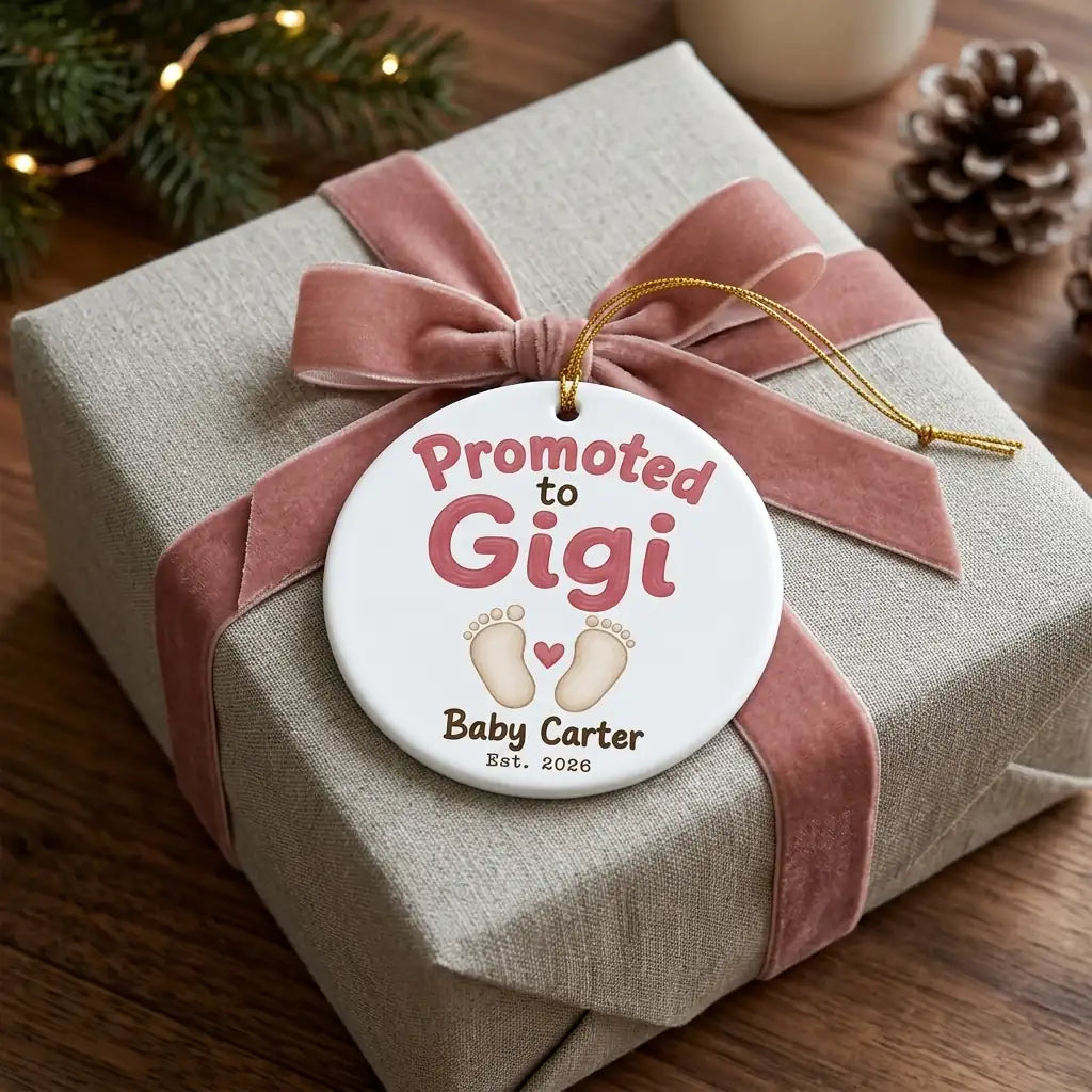 Promoted to Gigi Personalized Gigi Christmas Ornament 2026 gift
