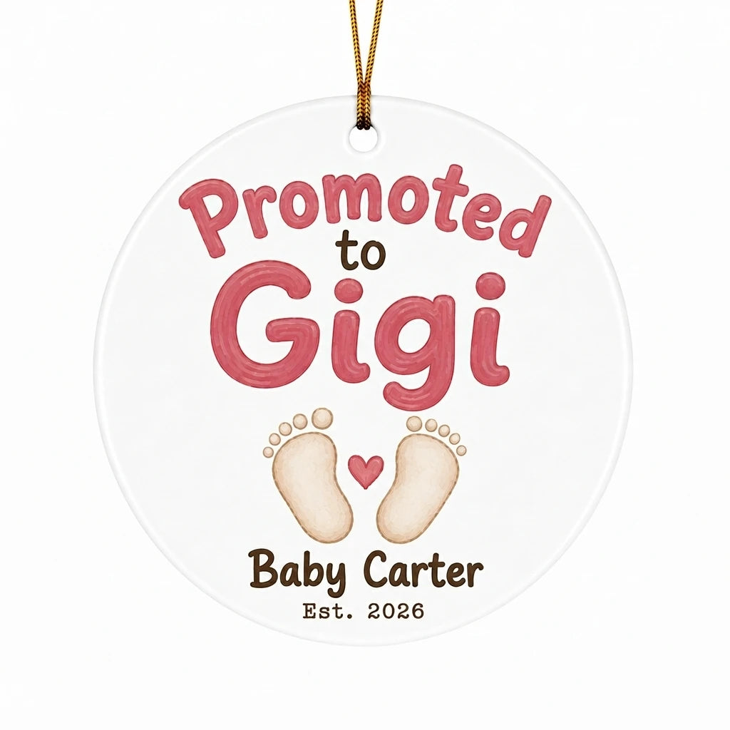 Promoted to Gigi Personalized Gigi Christmas Ornament 2026 hero