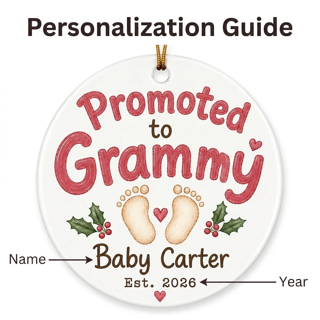Promoted to Grammy Personalized Promoted To Grandma Christmas Ornament 2026 guide