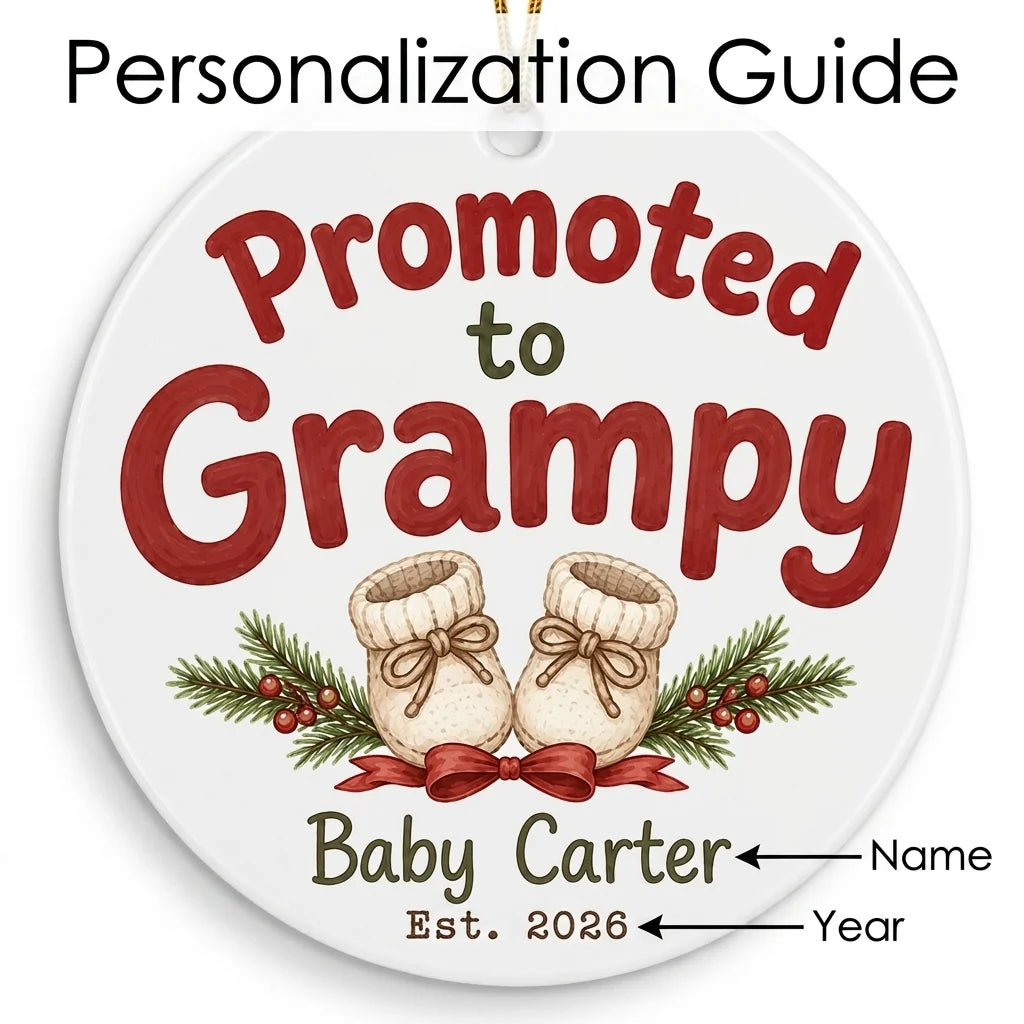 Promoted to Grampy Personalized Promoted To Grandma Christmas Ornament 2026 guide