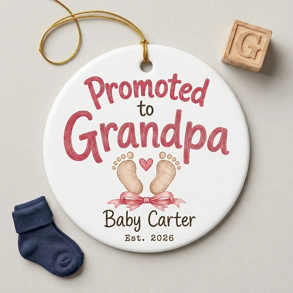 Promoted to Grandma Personalized Grandma Christmas Ornament 2026 detail 2