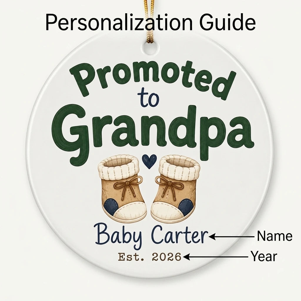Promoted to Grandpa Personalized Grandpa Christmas Ornament 2026 guide