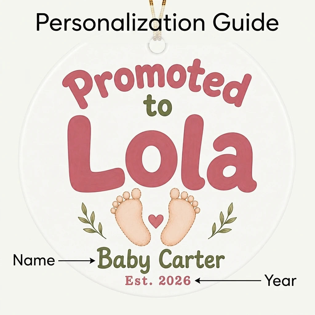 Promoted to Lola Personalized Promoted To Grandma Christmas Ornament 2026 guide