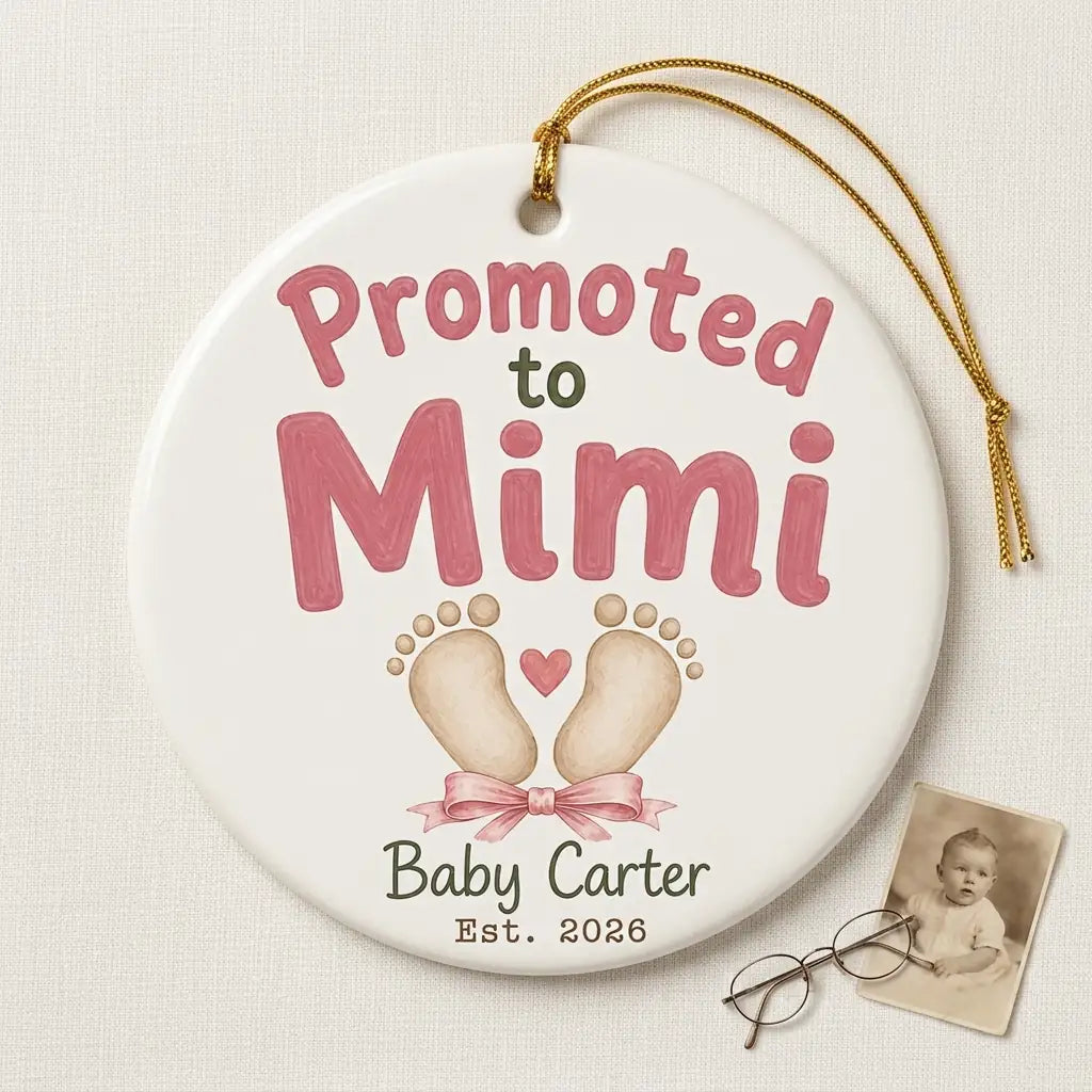Promoted to Mimi Personalized Mimi Christmas Ornament 2026 detail 2