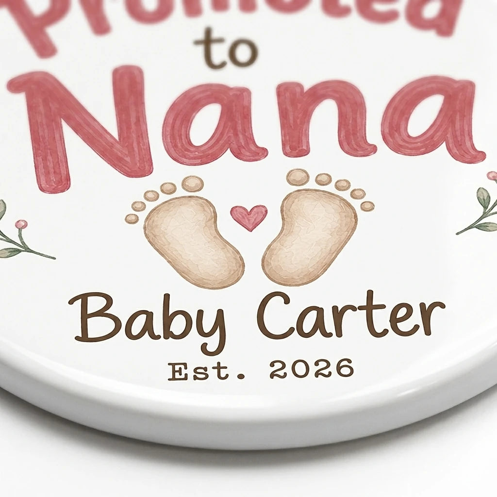 Promoted to Nana Personalized Nana Christmas Ornament 2026 detail