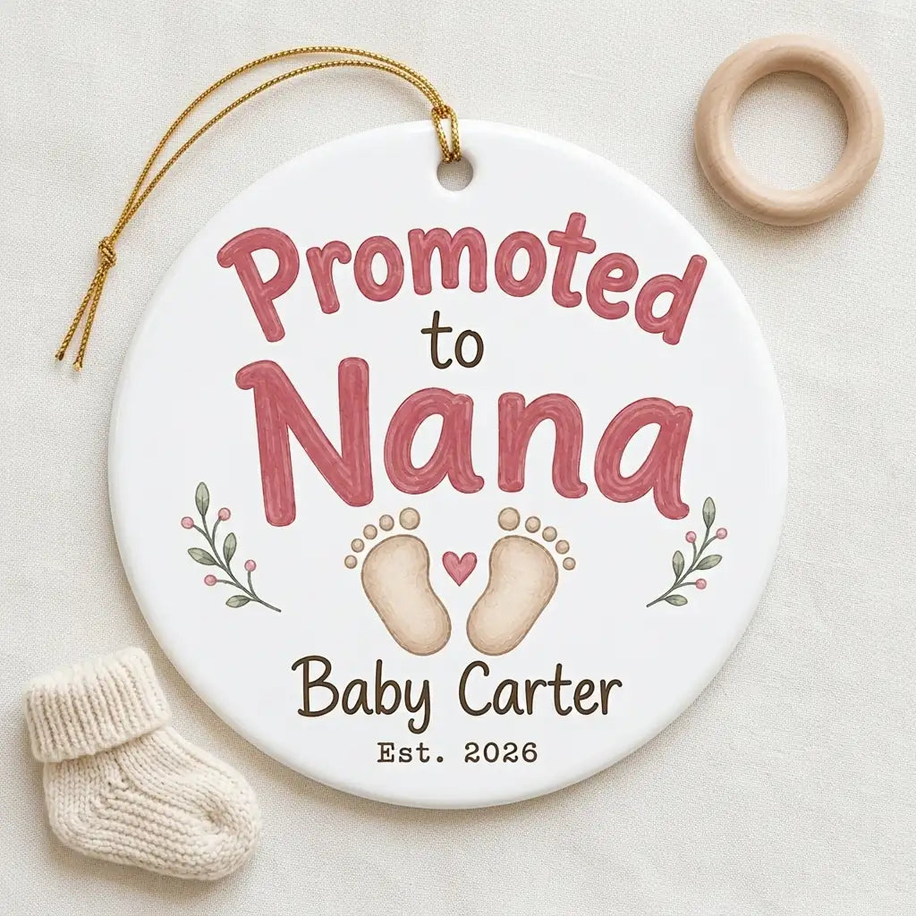 Promoted to Nana Personalized Nana Christmas Ornament 2026 detail 2