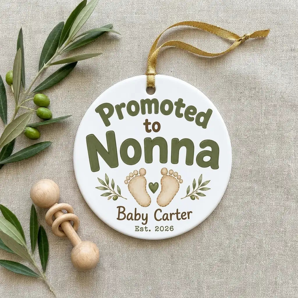 Promoted to Nonna Personalized Promoted To Grandma Christmas Ornament 2026 detail 2