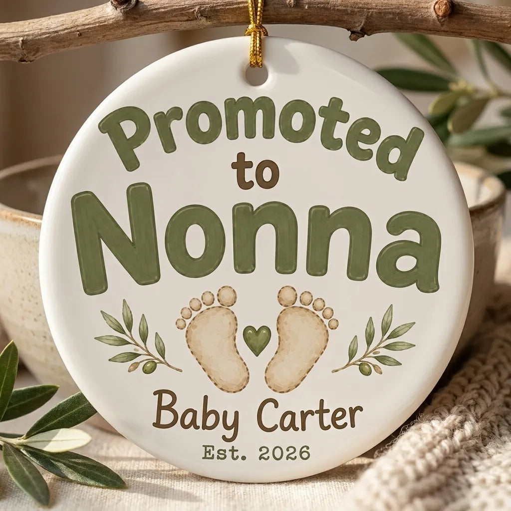 Promoted to Nonna Personalized Promoted To Grandma Christmas Ornament 2026 lifestyle