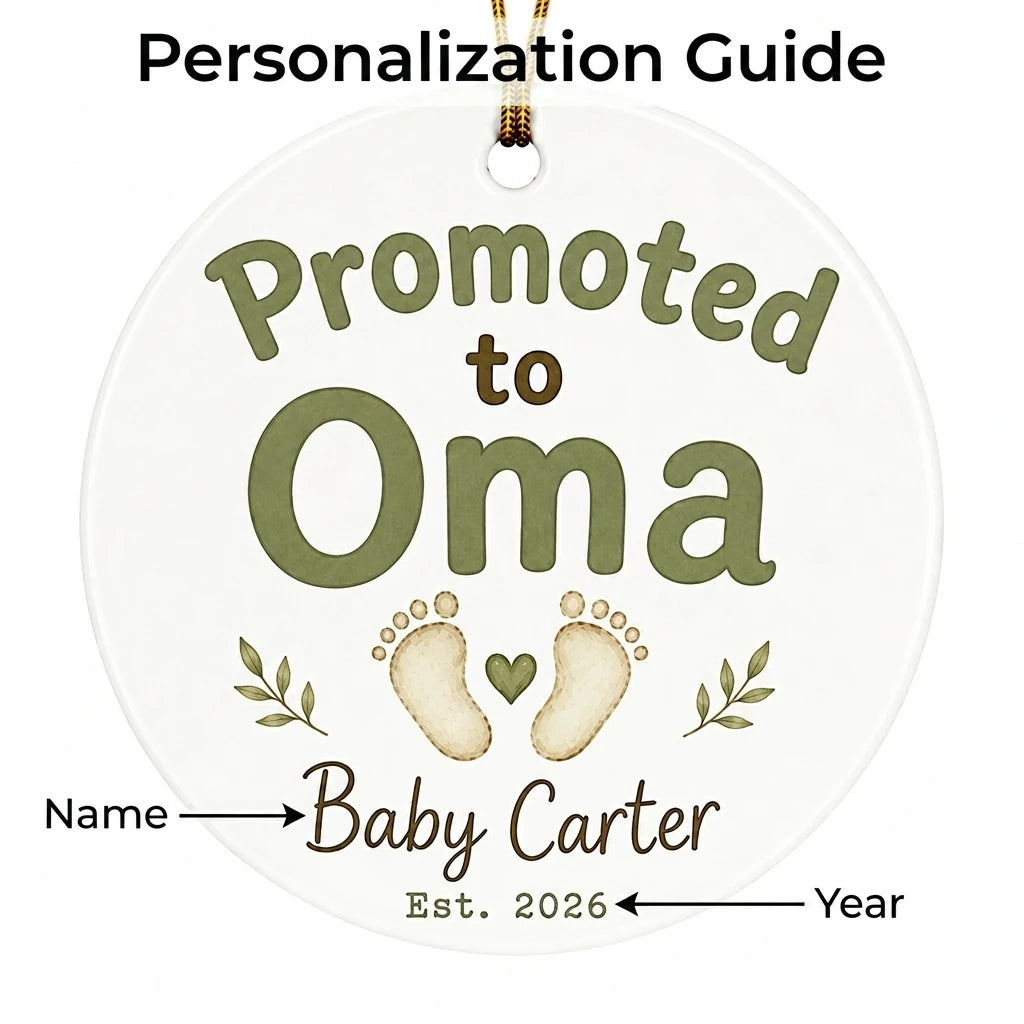 Promoted to Oma Personalized Promoted To Grandma Christmas Ornament 2026 guide