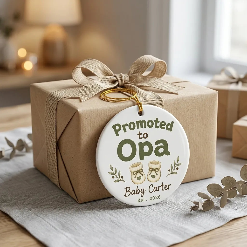 Promoted to Opa Personalized Promoted To Grandma Christmas Ornament 2026 gift