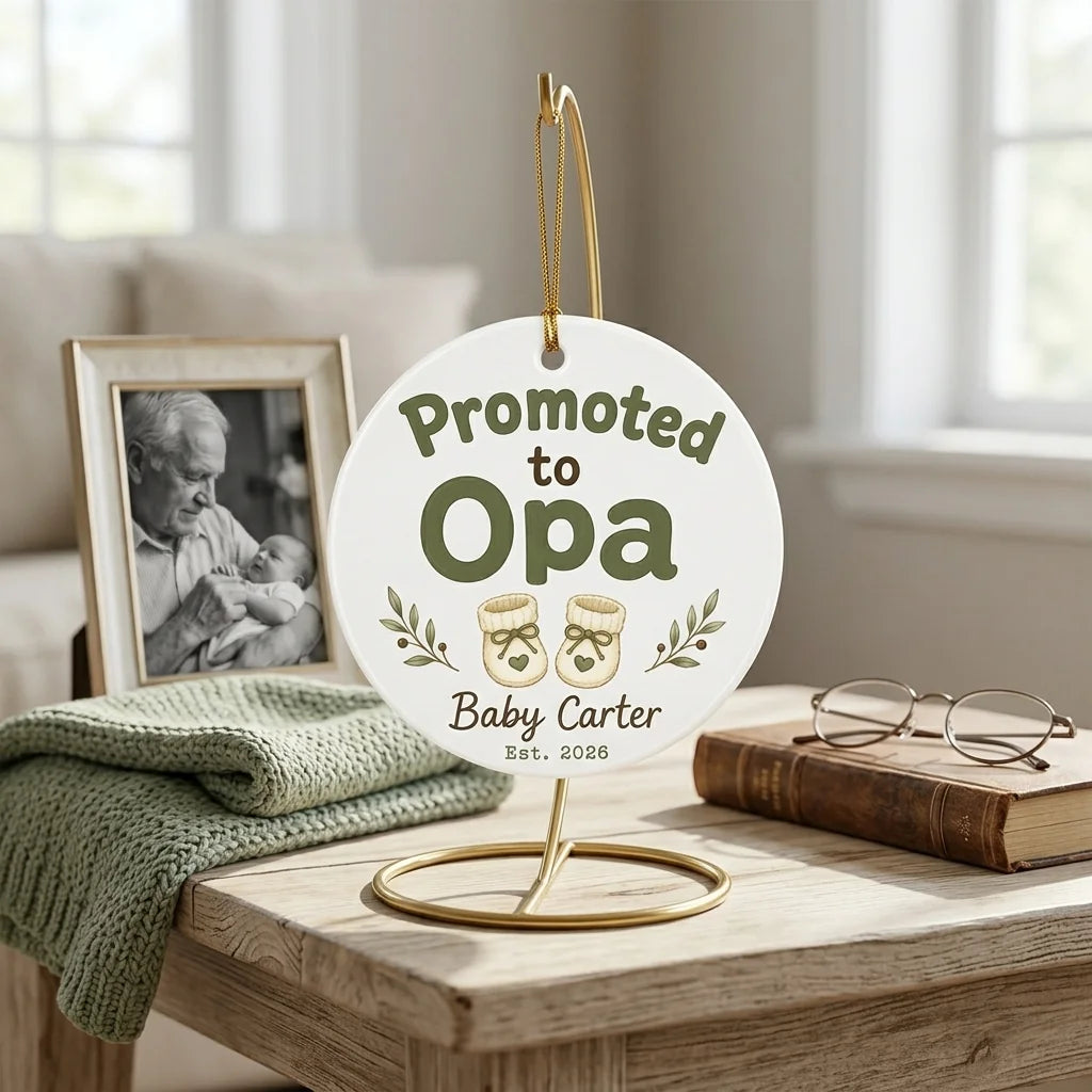 Promoted to Opa Personalized Promoted To Grandma Christmas Ornament 2026 lifestyle