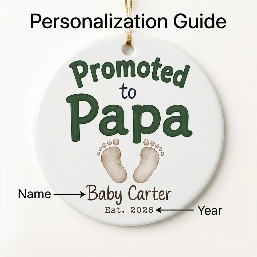 Promoted to Papa Personalized Papa Christmas Ornament 2026 guide