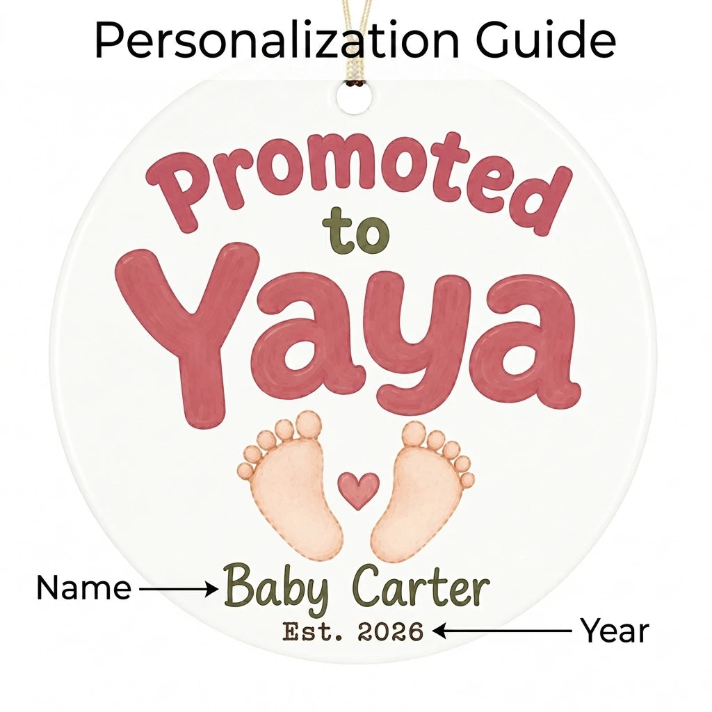 Promoted to Yaya Personalized Promoted To Grandma Christmas Ornament 2026 guide