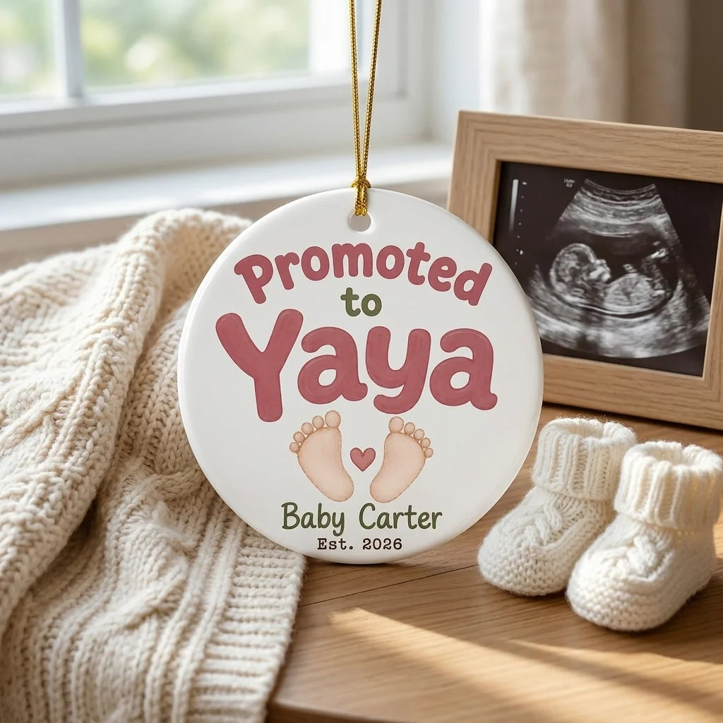 Promoted to Yaya Personalized Promoted To Grandma Christmas Ornament 2026 lifestyle