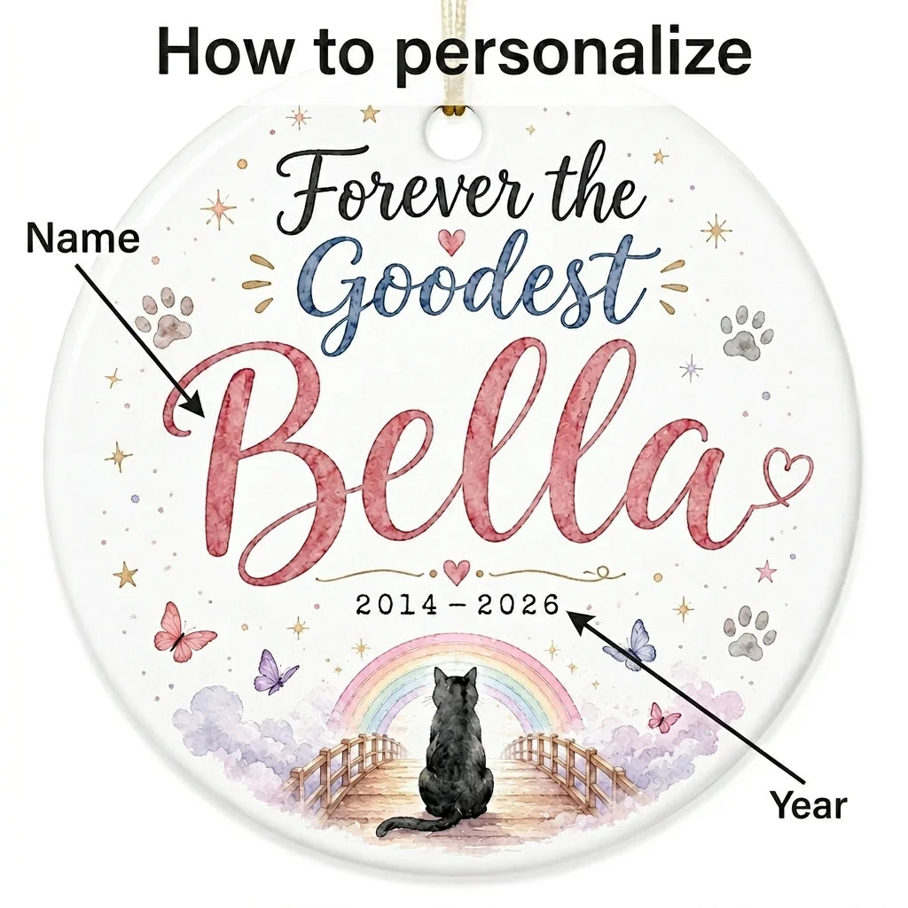 Rainbow Bridge Cat Personalized Pet Memorial Christmas Ornament 2026 guide