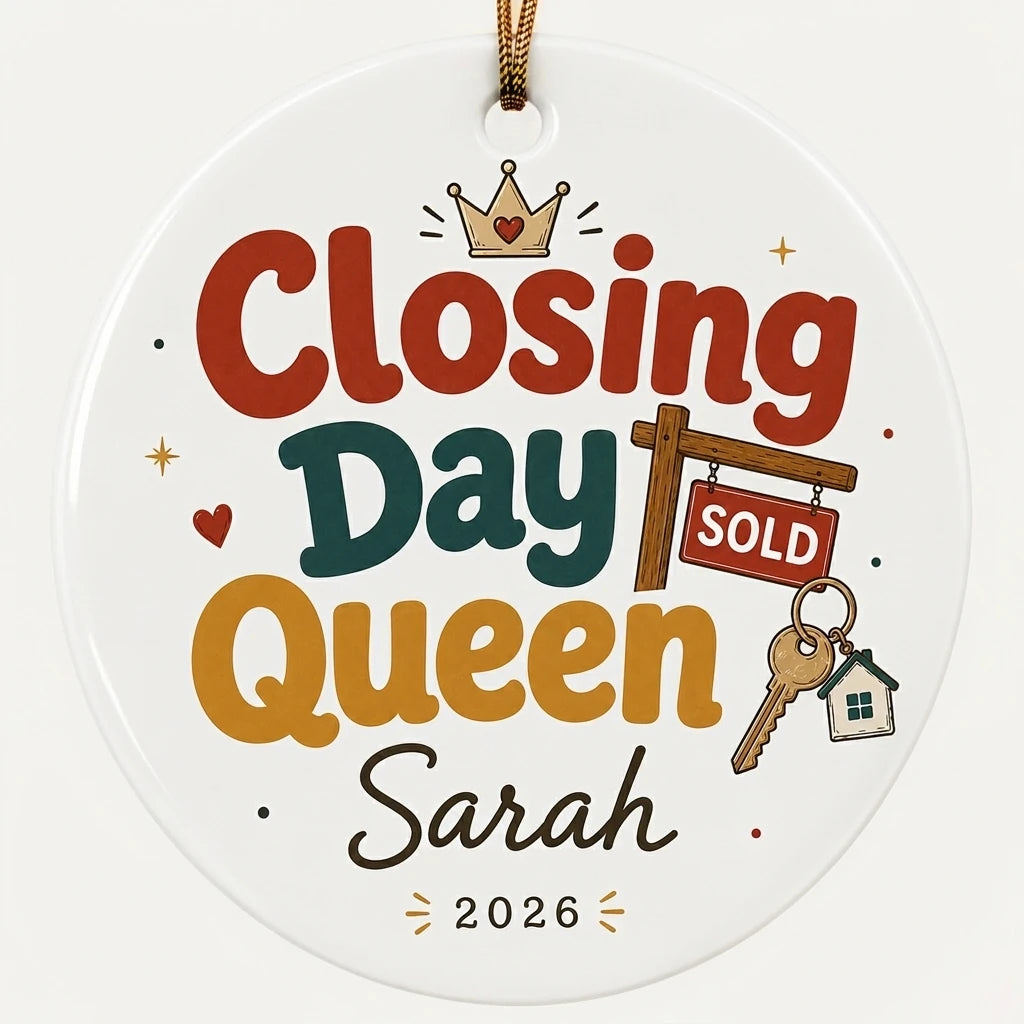 Realtor Badge Personalized Realtor Closing Gift Christmas Ornament 2026 hero