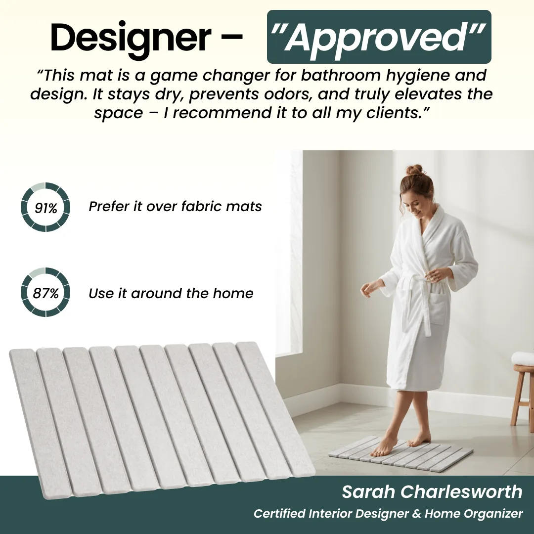 MophonicHome Non Slip Stone Bath Mat for Seniors