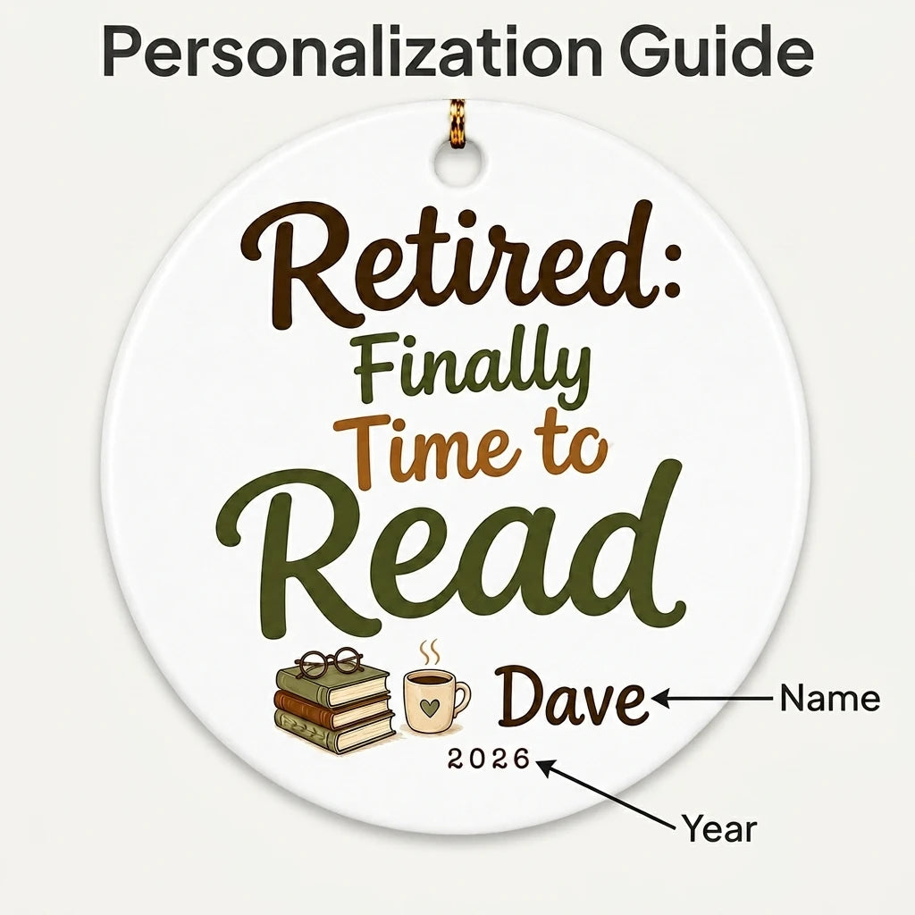 Retired Finally Time to Read Personalized Book Lover Retirement Christmas Ornament 2026 guide