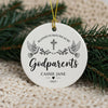 Personalized Ceramic Ornament 2025 - Godparents Ornament