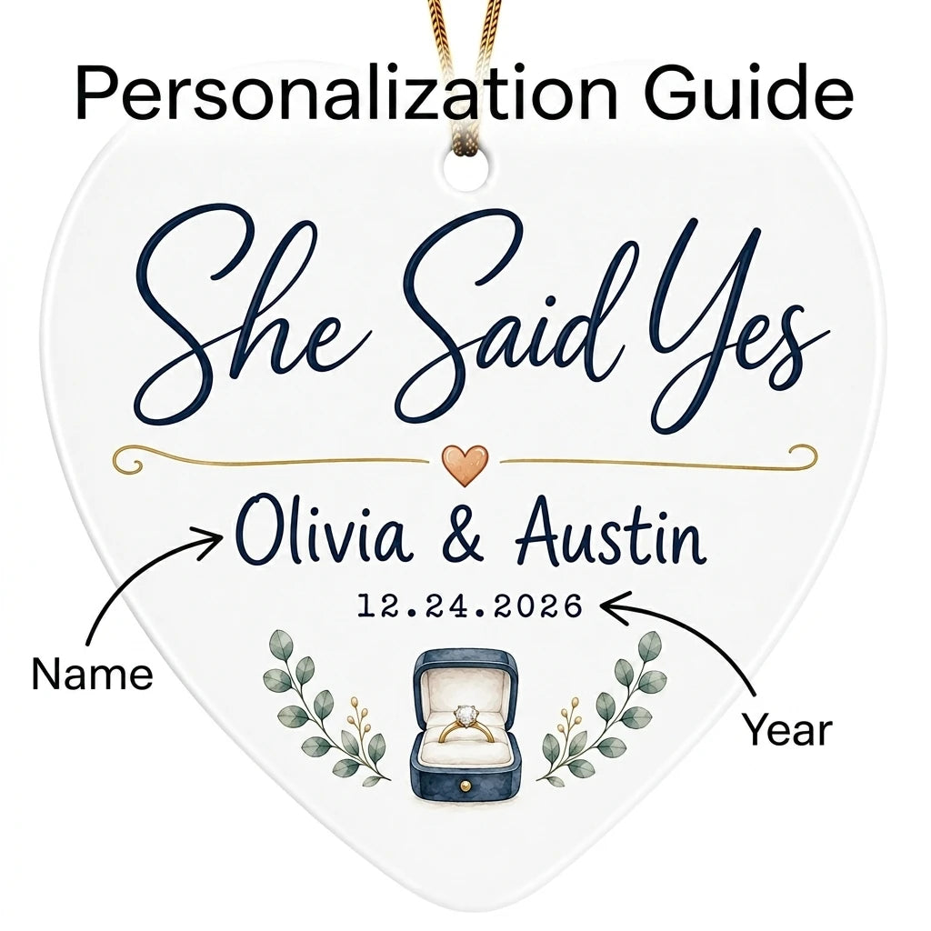 She Said Yes Personalized Engaged Christmas Ornament 2026 guide