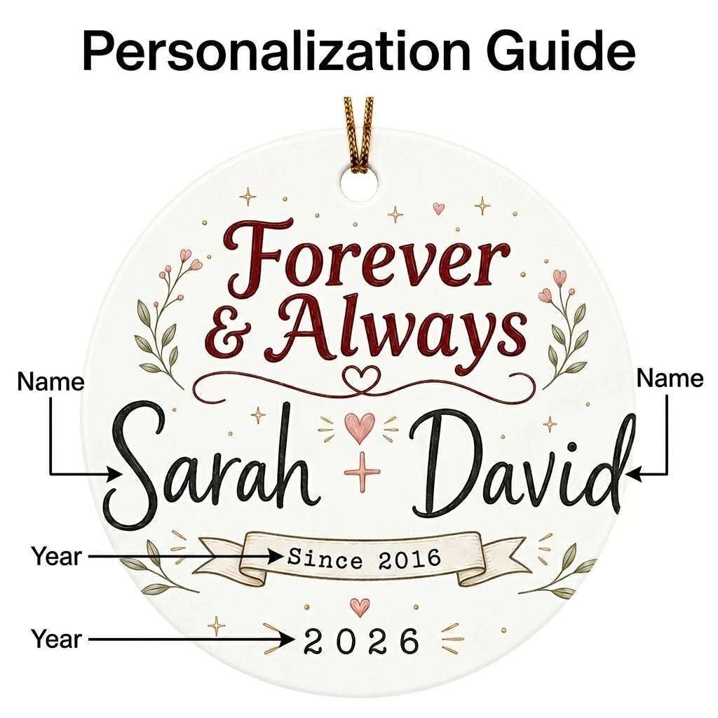 Silver Gold Anniversary Personalized Couple Christmas Ornament 2026 guide