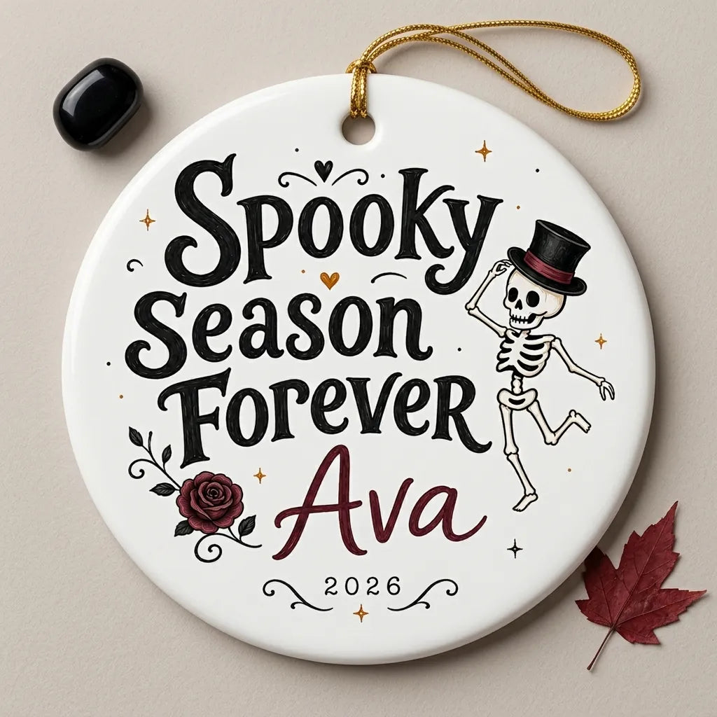 Skeleton Dance Personalized Halloween Halloween Ornament 2026 detail 2