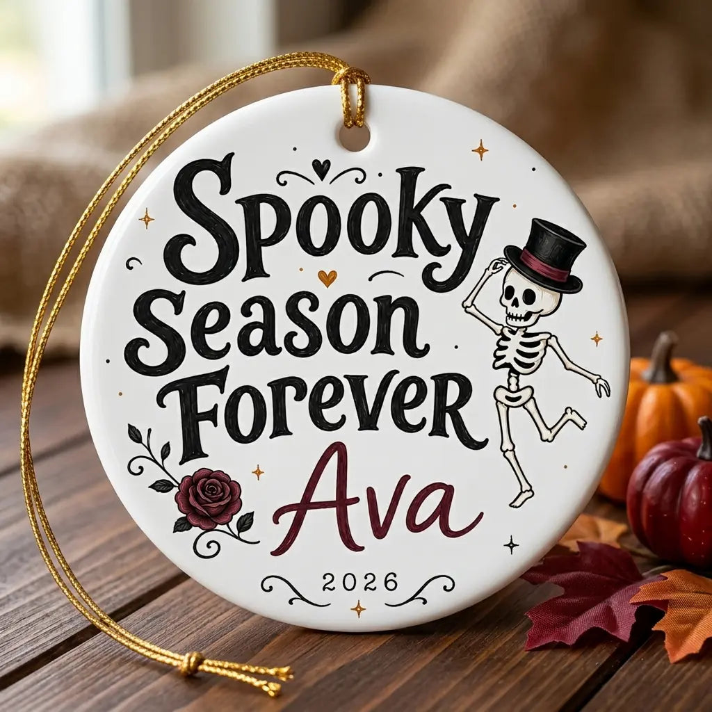 Skeleton Dance Personalized Halloween Halloween Ornament 2026 lifestyle