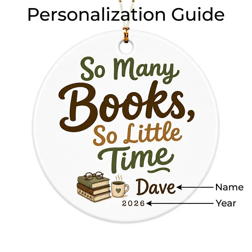 So Many Books, So Little Time Personalized Book Lover Retirement Christmas Ornament 2026 guide