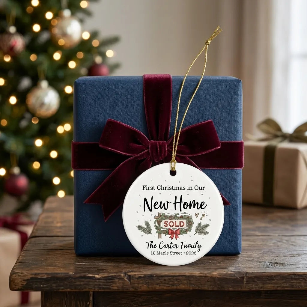 Sold Sign Personalized New Home Christmas Ornament 2026 gift