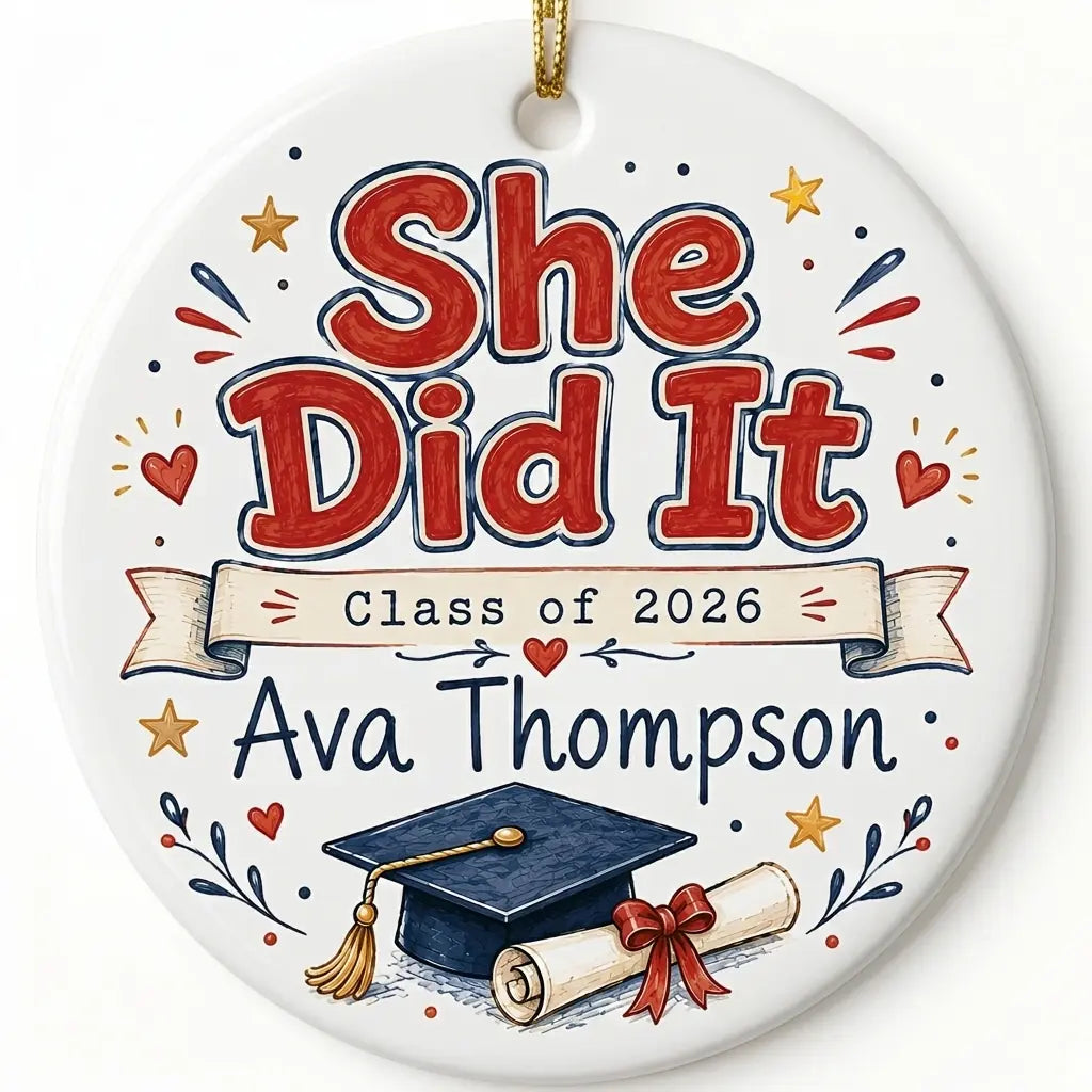 Sports Grad Personalized Graduation 2026 Christmas Ornament 2026 hero