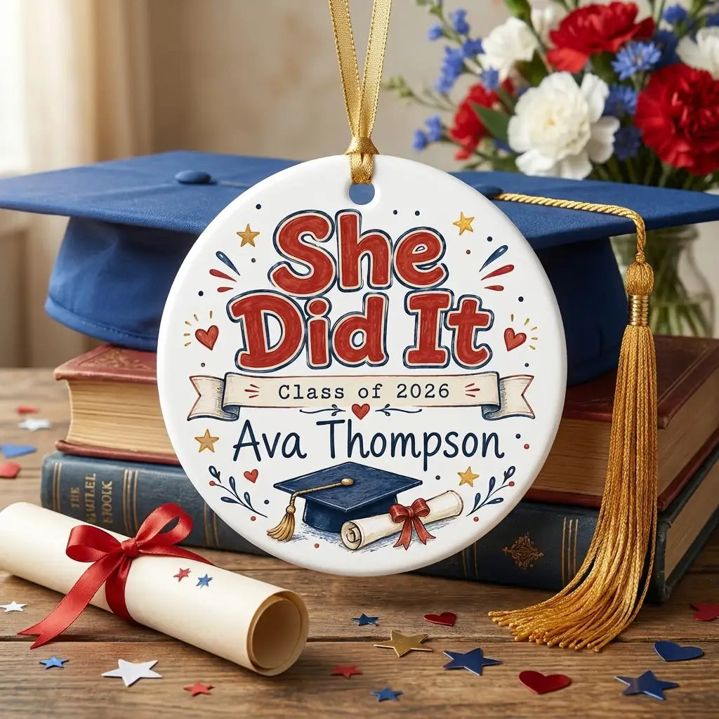 Sports Grad Personalized Graduation 2026 Christmas Ornament 2026 lifestyle