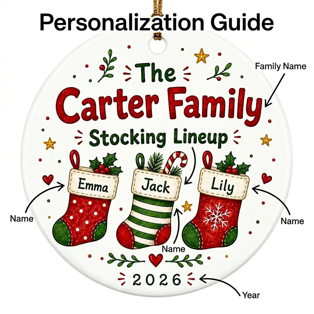 Stockings Row Personalized Family Names Christmas Ornament 2026 guide
