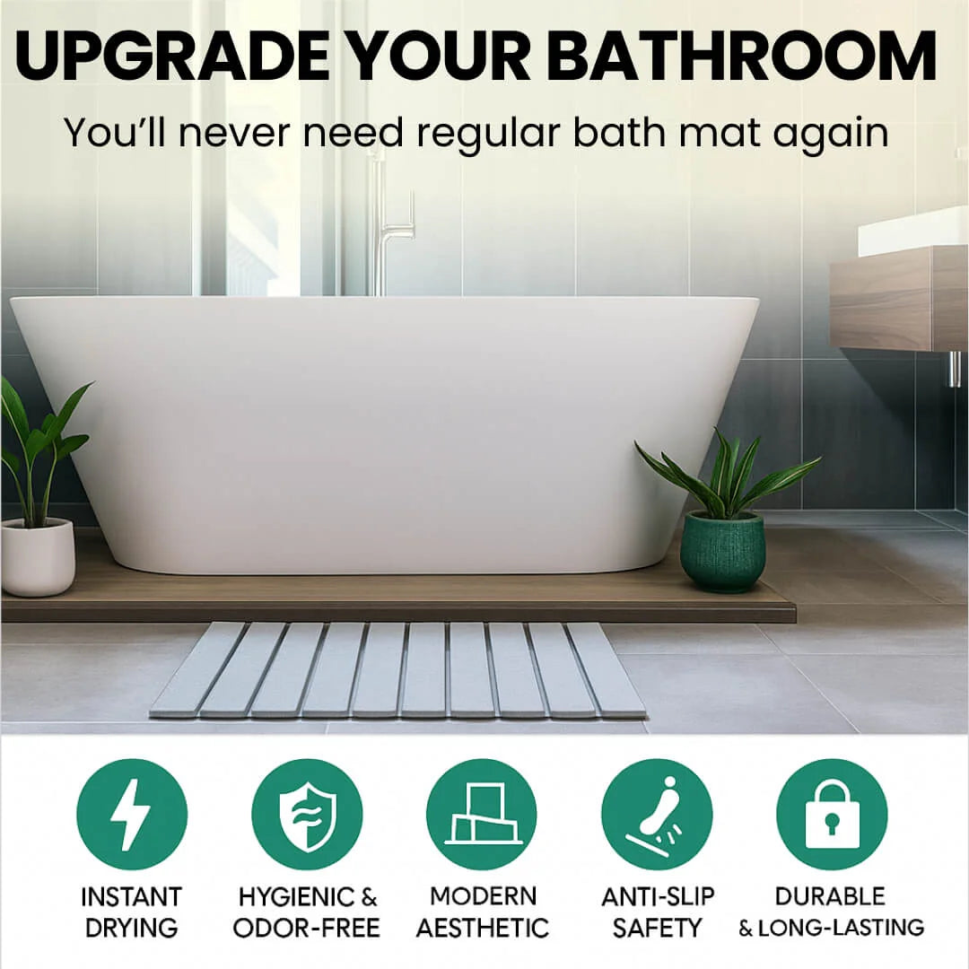MophonicHome Non Slip Stone Bath Mat for Seniors