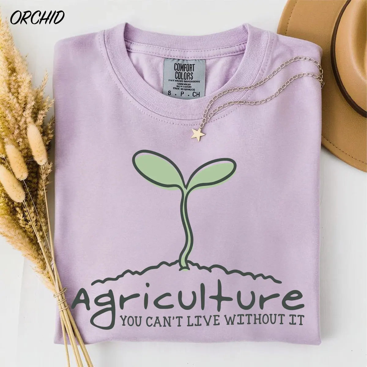 Agriculture You Can't Live Without It graphic Comfort Colors T-shirt, additional product photograph.