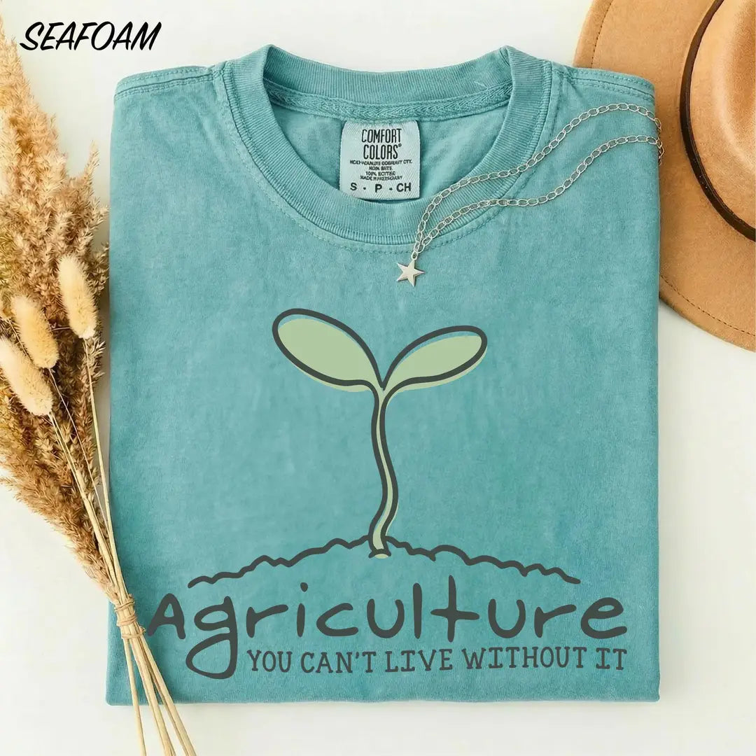 Agriculture You Can't Live Without It graphic Comfort Colors T-shirt, additional product photograph.