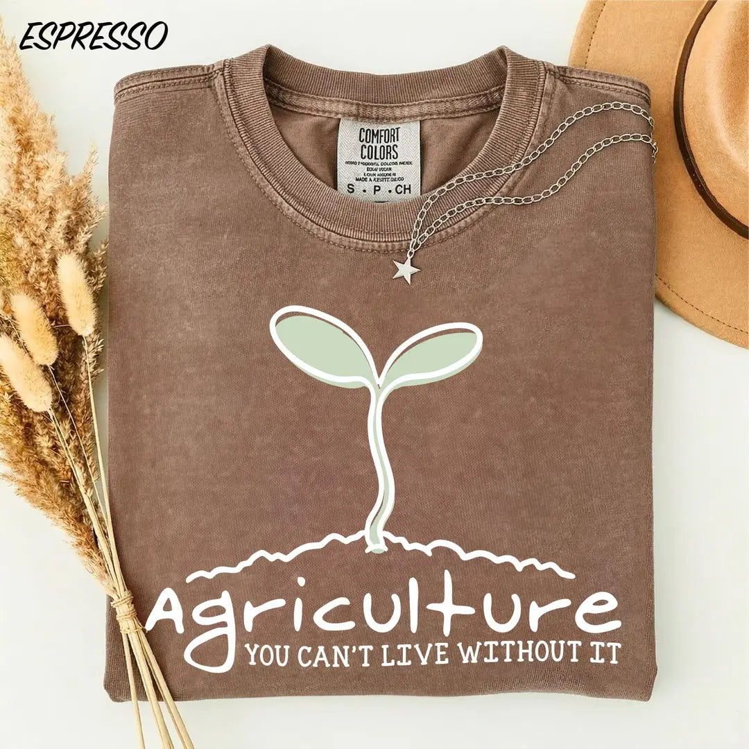 Agriculture You Can't Live Without It graphic Comfort Colors T-shirt, additional product photograph.
