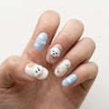 baby blue blush pink 3d oval press on nails maltese dog cloud heart bone mockup 01