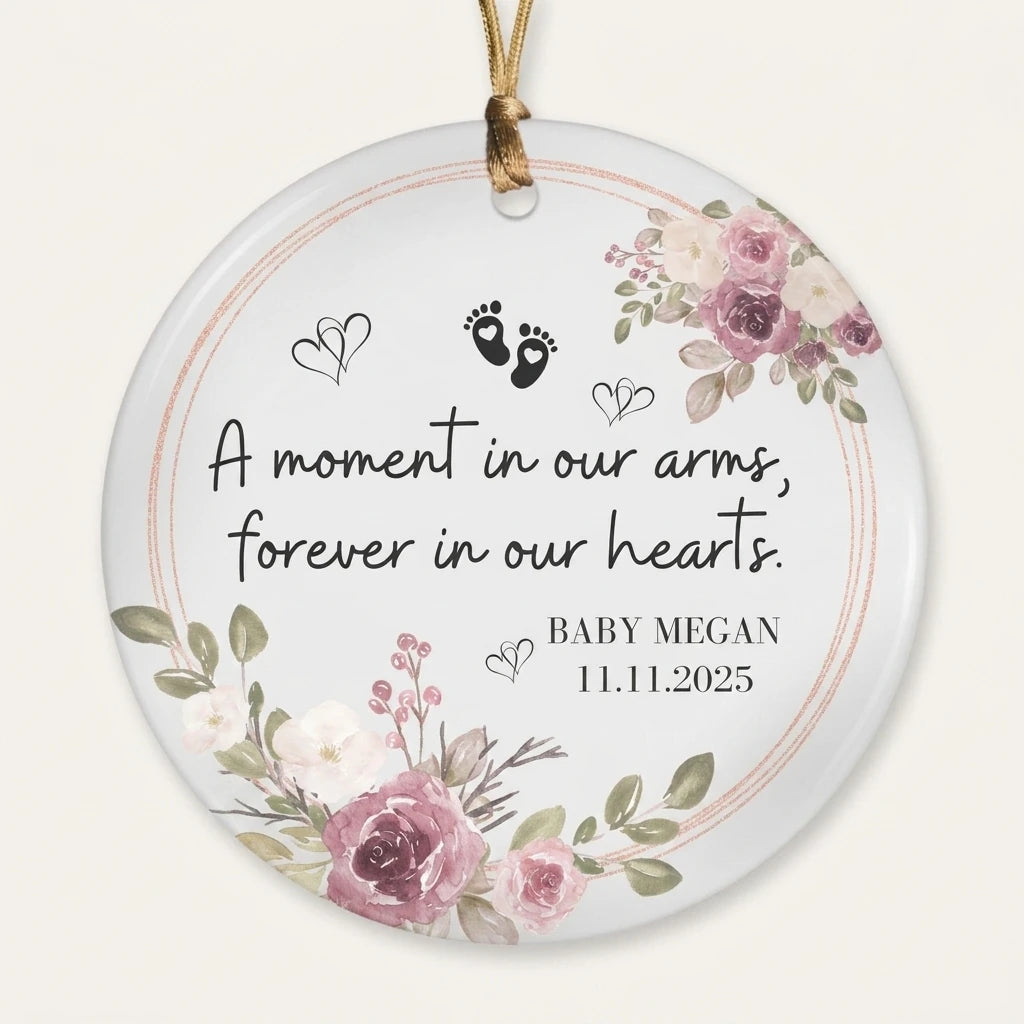 baby memorial hearts personalized ornament hero
