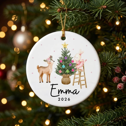 baby name personalized ornament tree