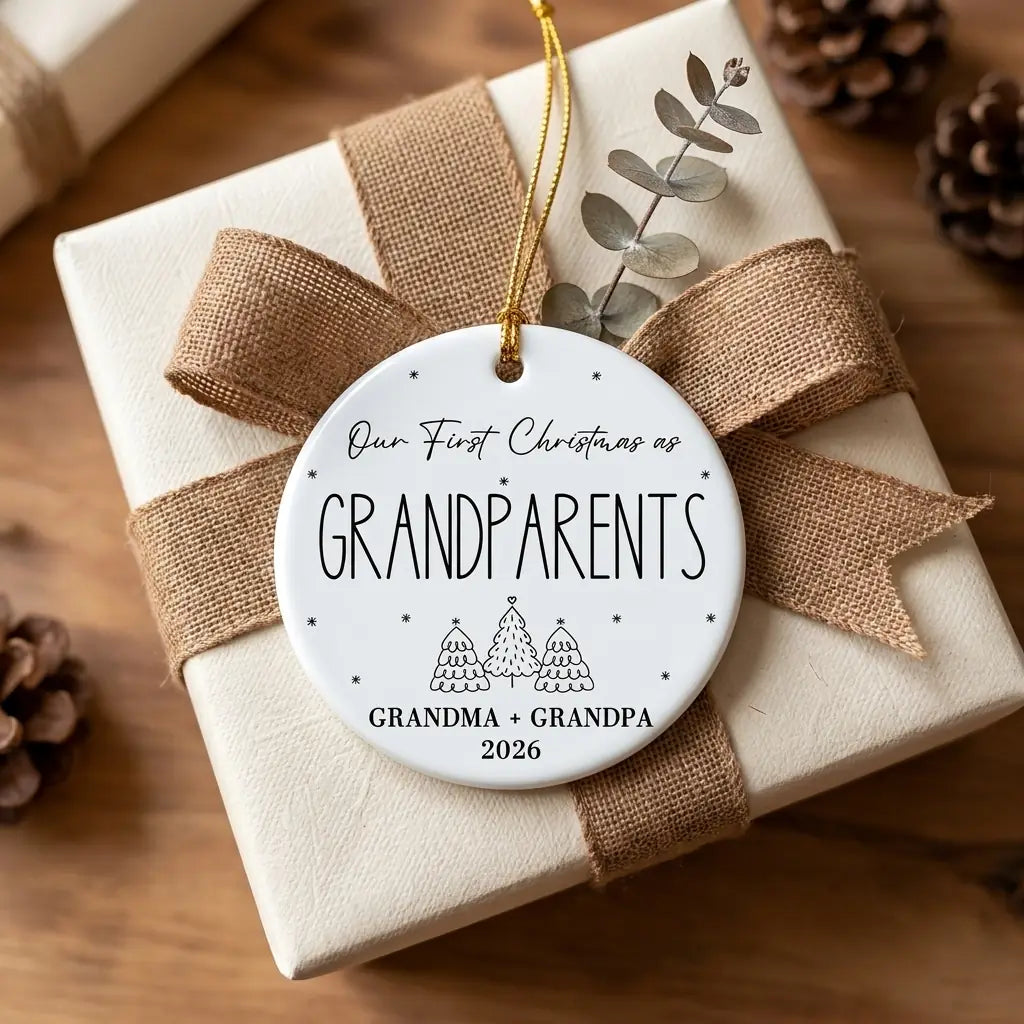 baby s first christmas new grandparents personalized ornament gift