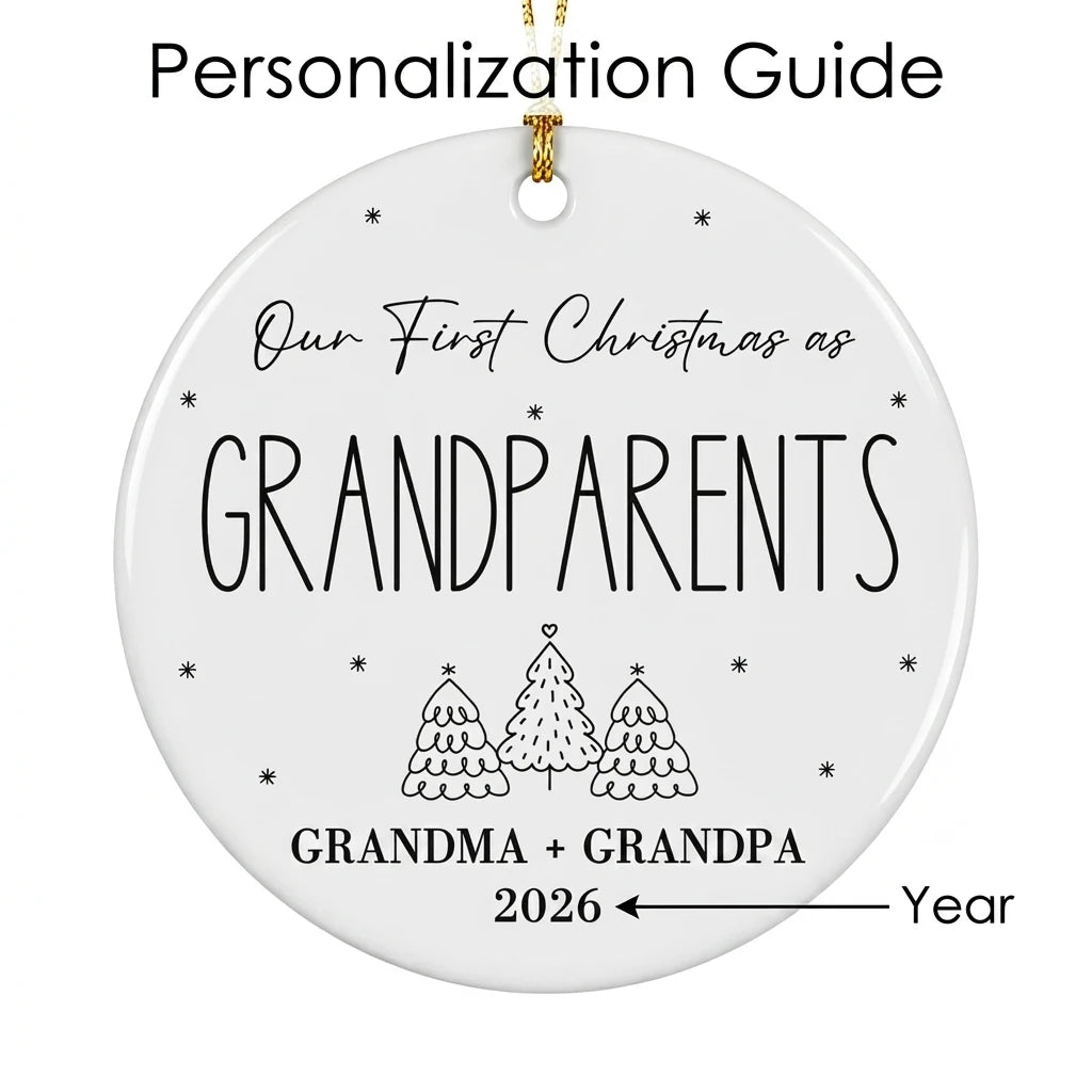 baby s first christmas new grandparents personalized ornament guide