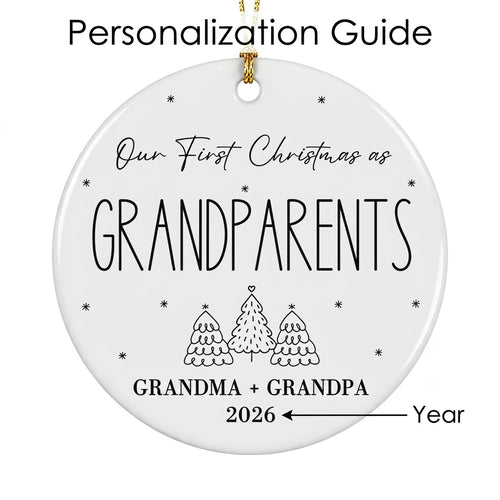 baby s first christmas new grandparents personalized ornament guide