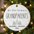 baby s first christmas new grandparents personalized ornament tree