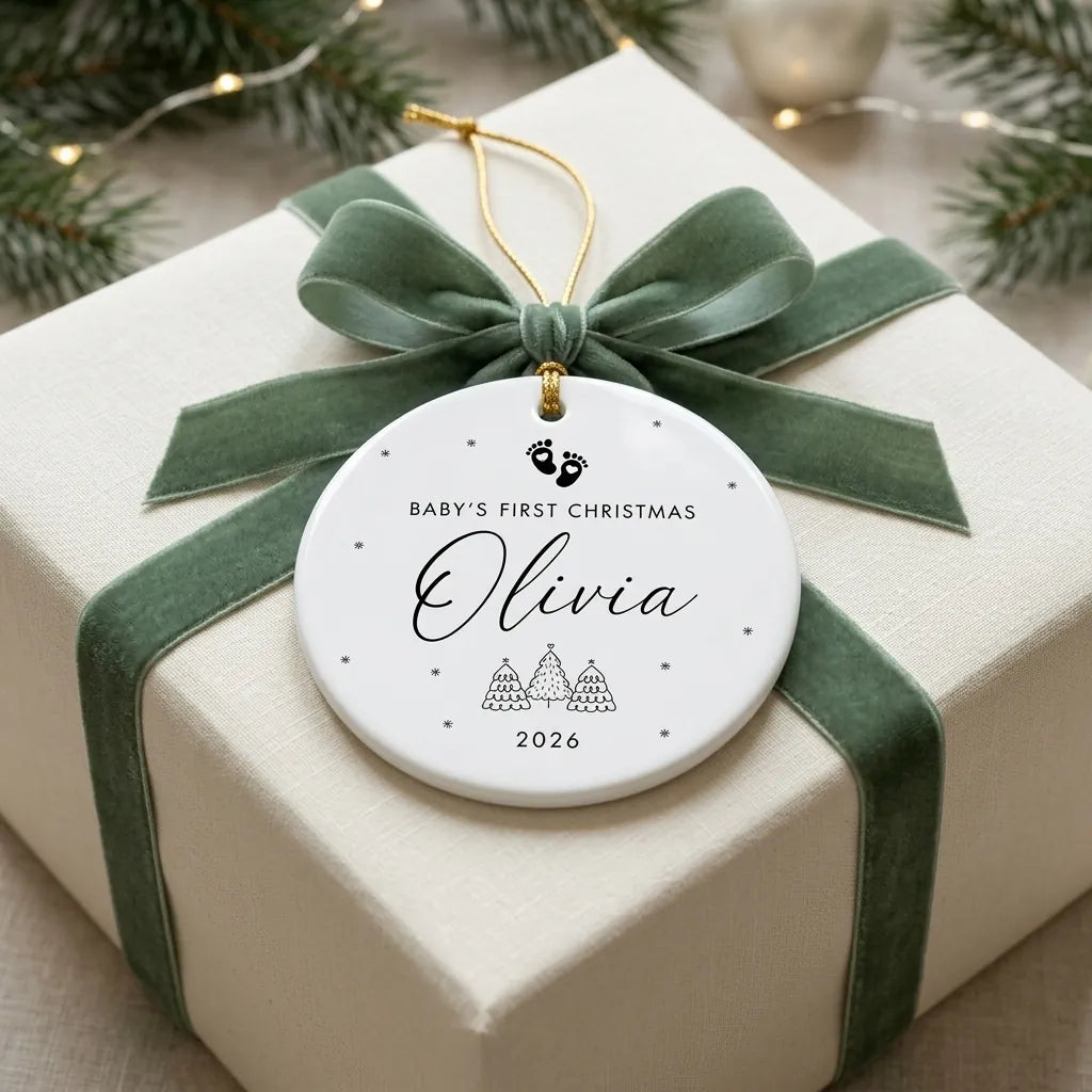 baby s first christmas personalized ornament gift