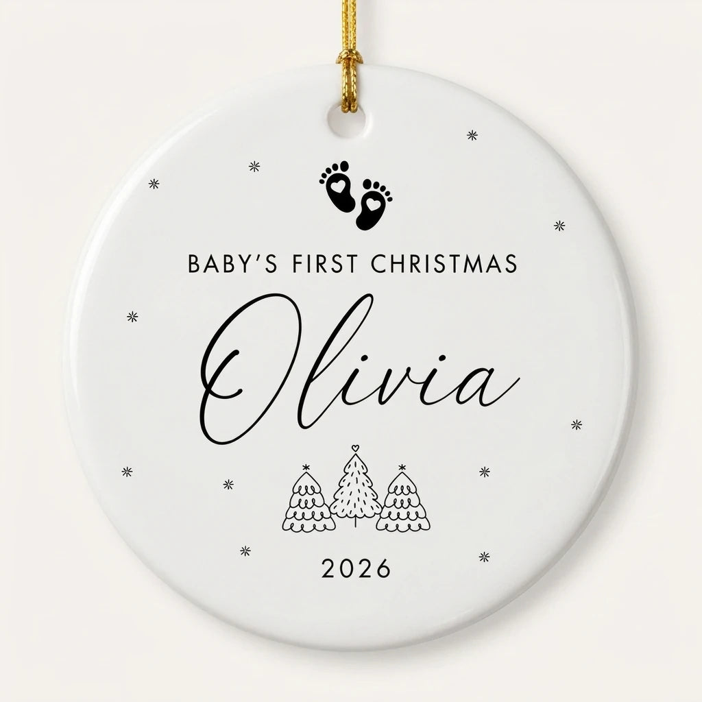 baby s first christmas personalized ornament hero
