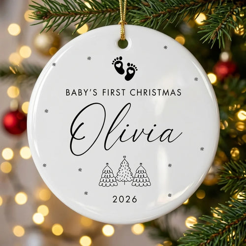 baby s first christmas personalized ornament tree