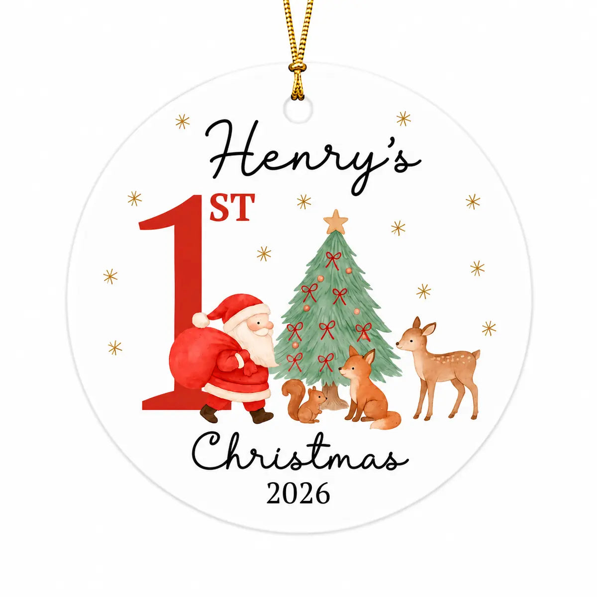 baby s first christmas woodland animals personalized ornament lifestyle