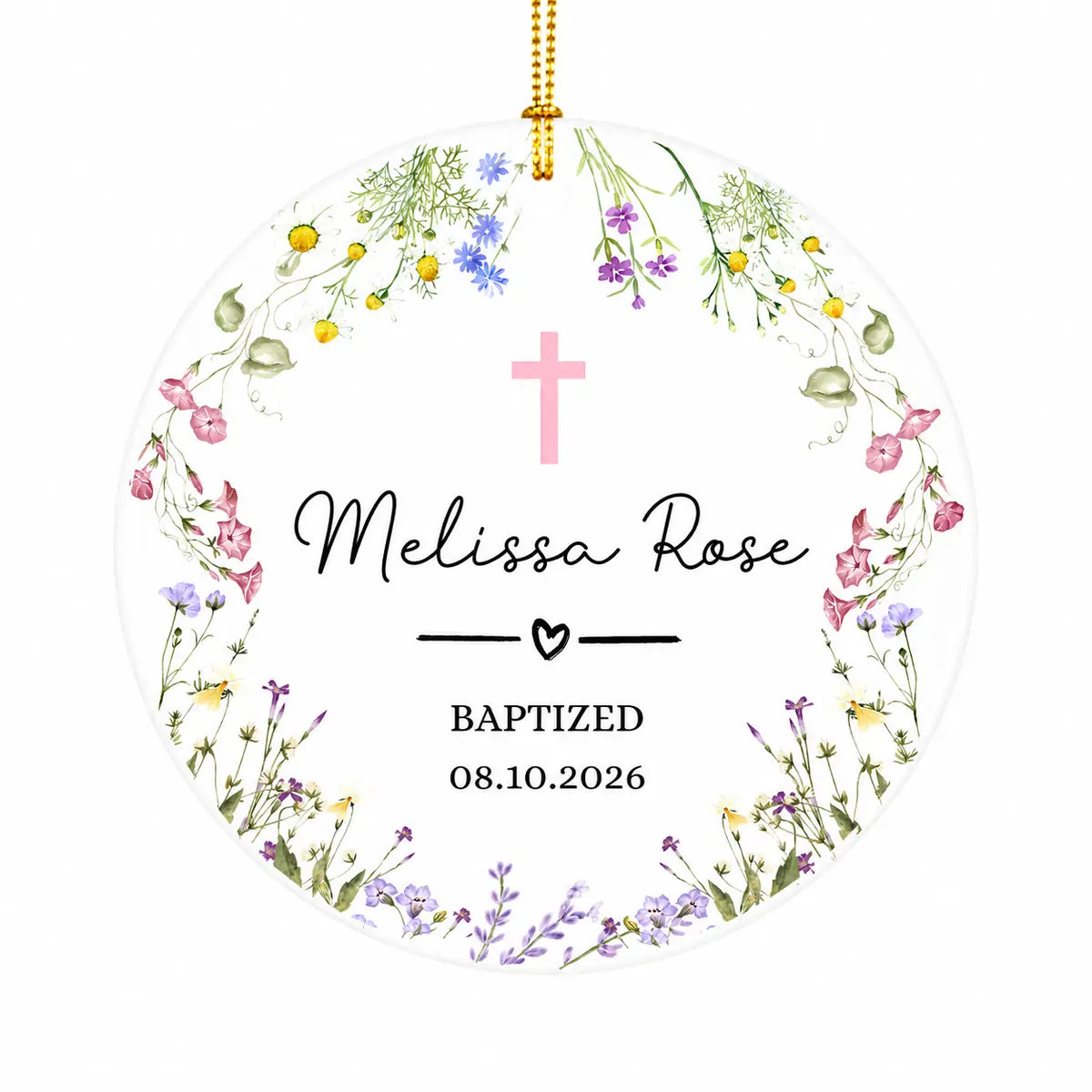 baptism floral baptism christening keepsake personalized ornament lifestyle